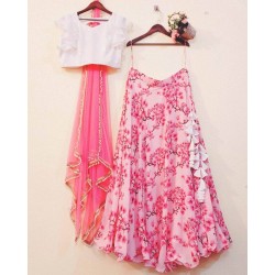 Designer Full Stitched Digital Print Lehenga With Fancy Blouse